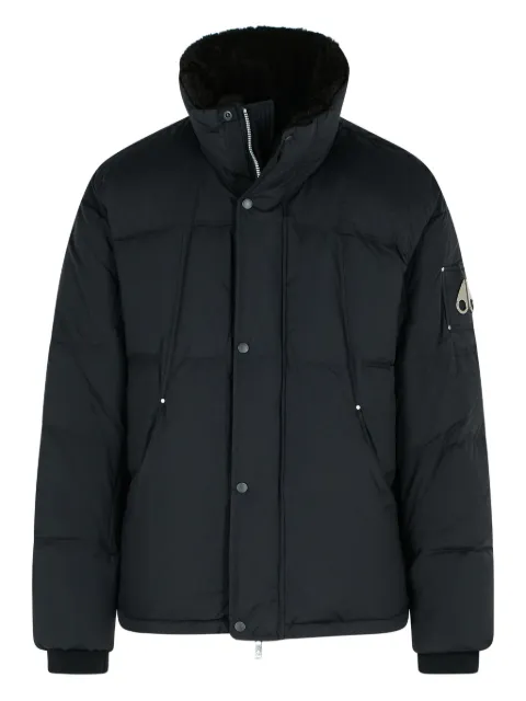 Moose Knuckles logo-patch puffer jacket