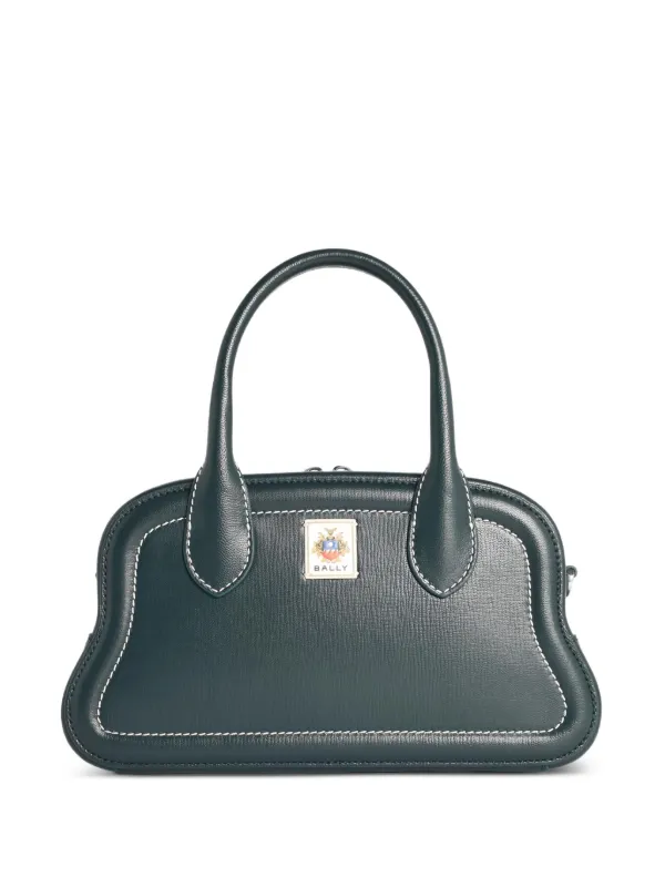 Bally Unda Leather Tote Bag in Green