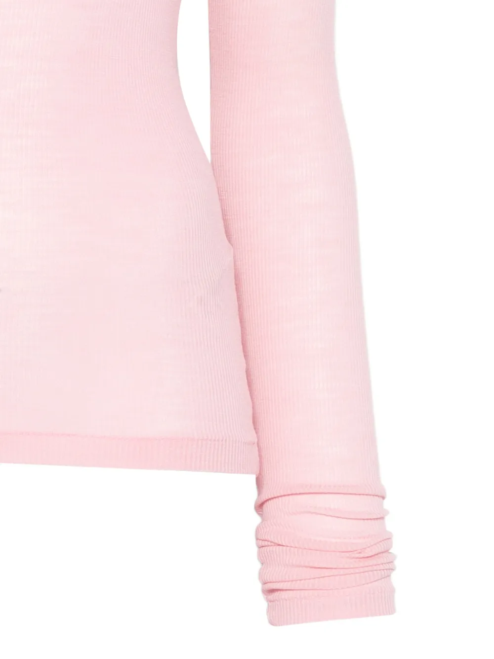 Auralee Ribbed Long-sleeve Top In Pink