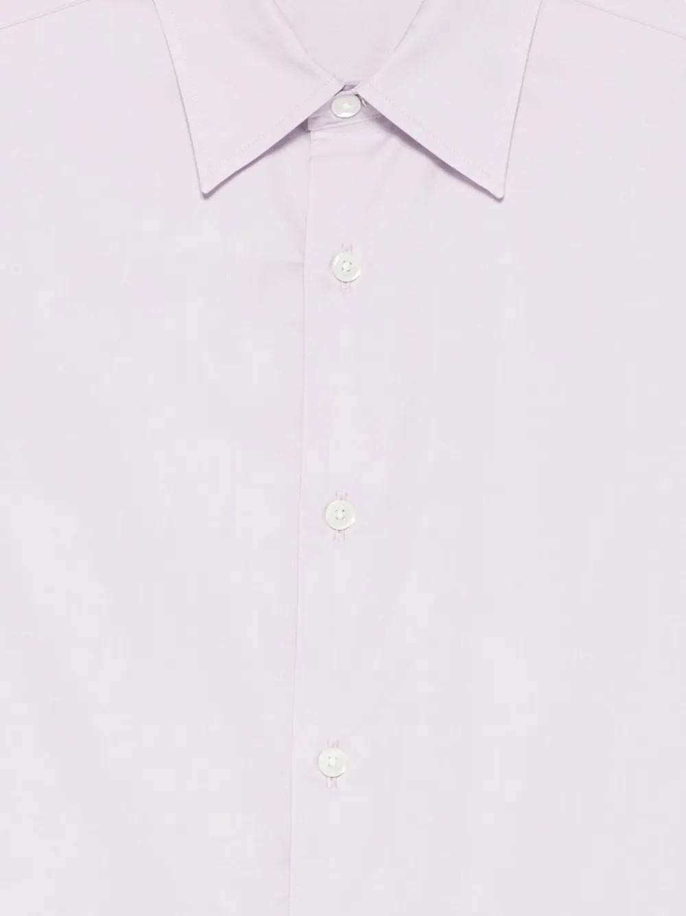 Auralee Finx Ox Chambray Buttoned Collared Shirt In Purple