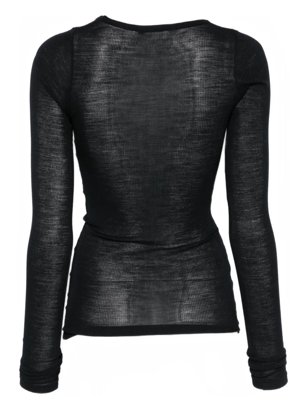 Auralee Ribbed Top In Black