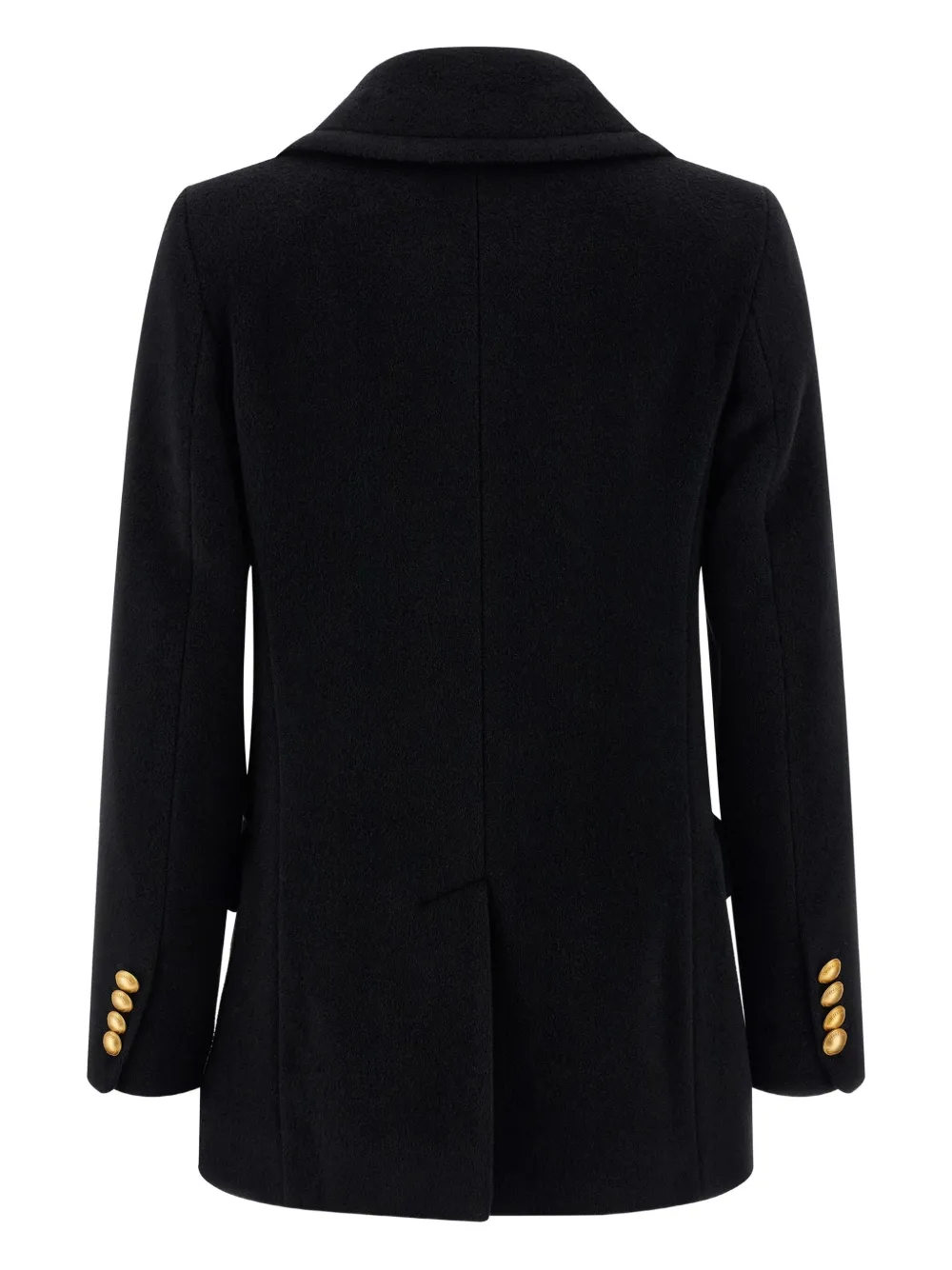 Tagliatore Double-breasted Metal-button Coat In Black