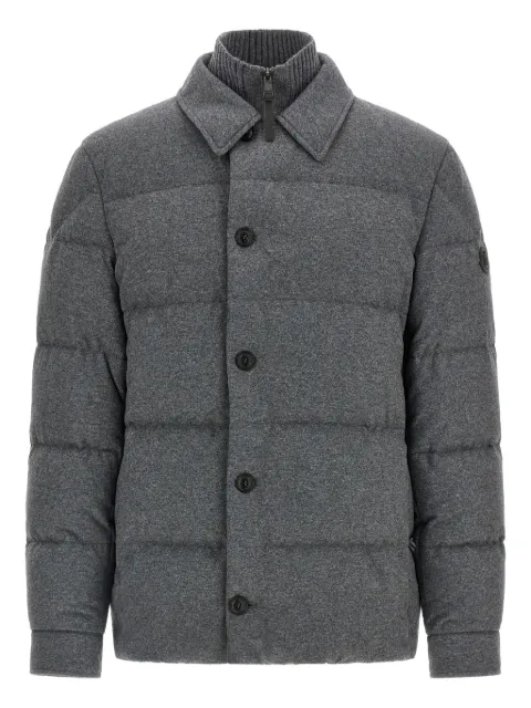 Moncler quilted shirt collar down jacket