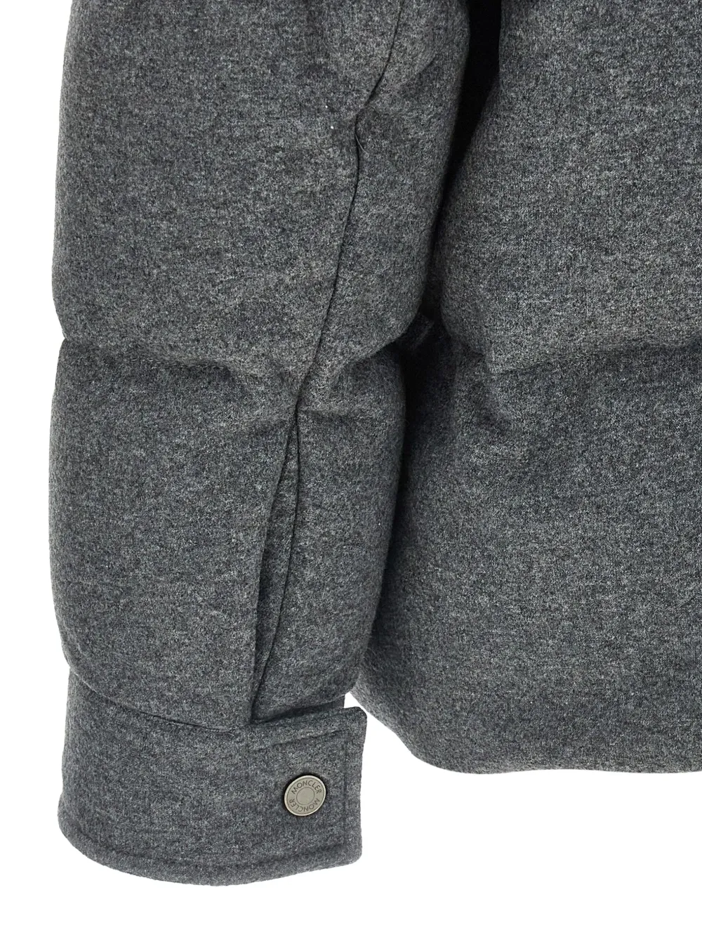 Moncler Gewatteerd donsjack met shirtkraag Grijs