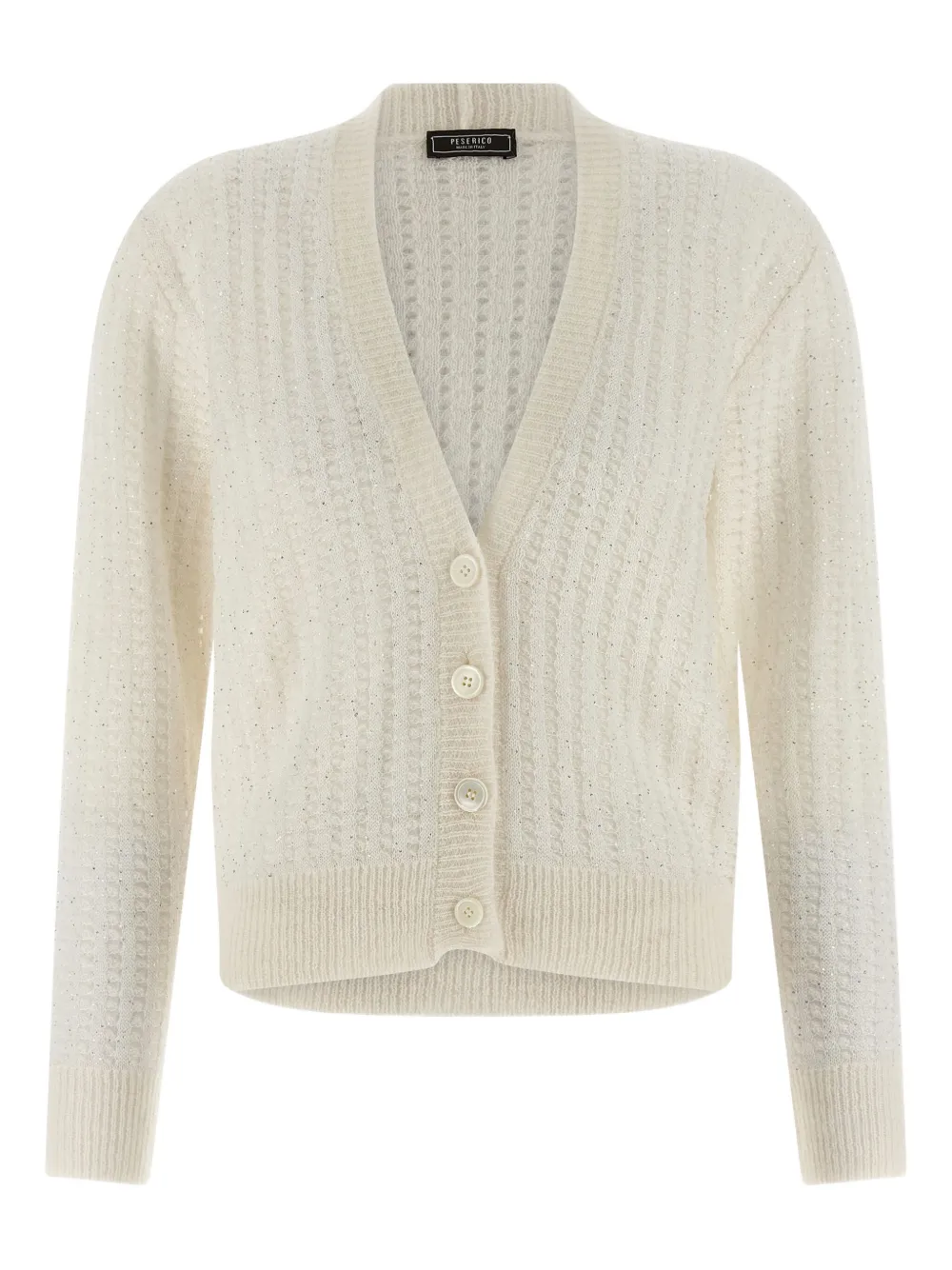 Peserico Tricot Cardigan Sweaters And Cardigans White In White