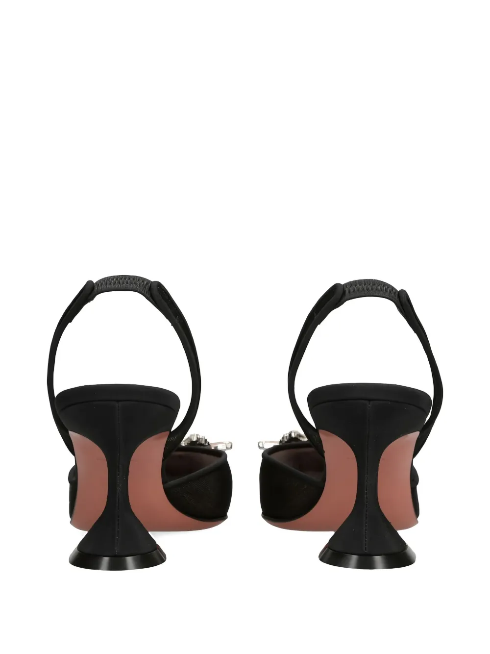 Amina Muaddi 70 mm Begun slingback pumps Wit