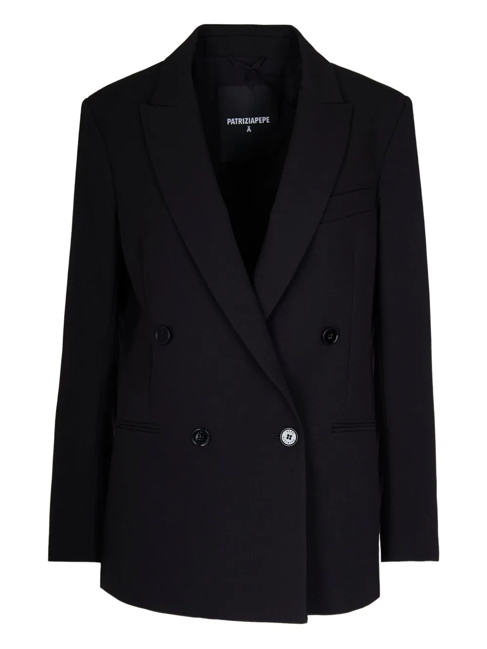 Patrizia Pepe Blazer Oversize Nero In Blue