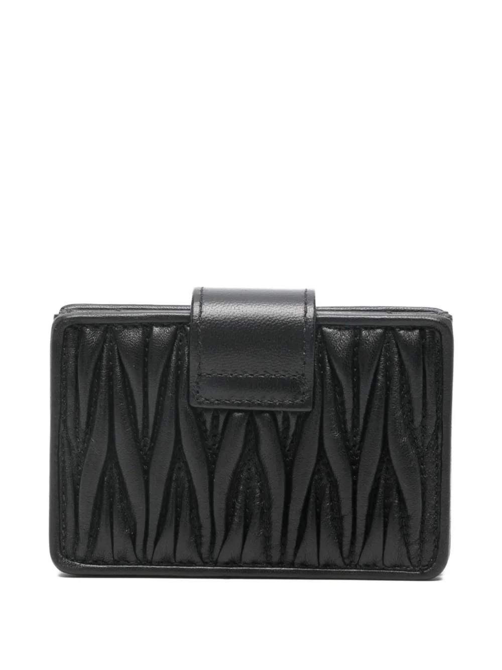 Miu Miu matelass&eacute; wallet - Zwart