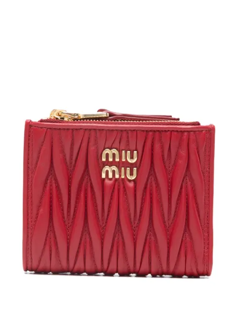Miu Miu matelassé nappa leather small wallet