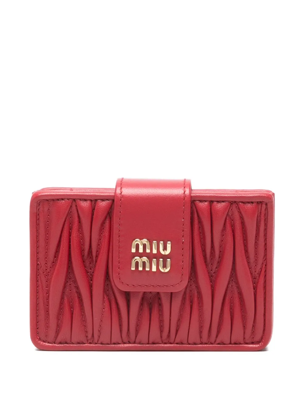 Miu Miu matelassé wallet - Rosso