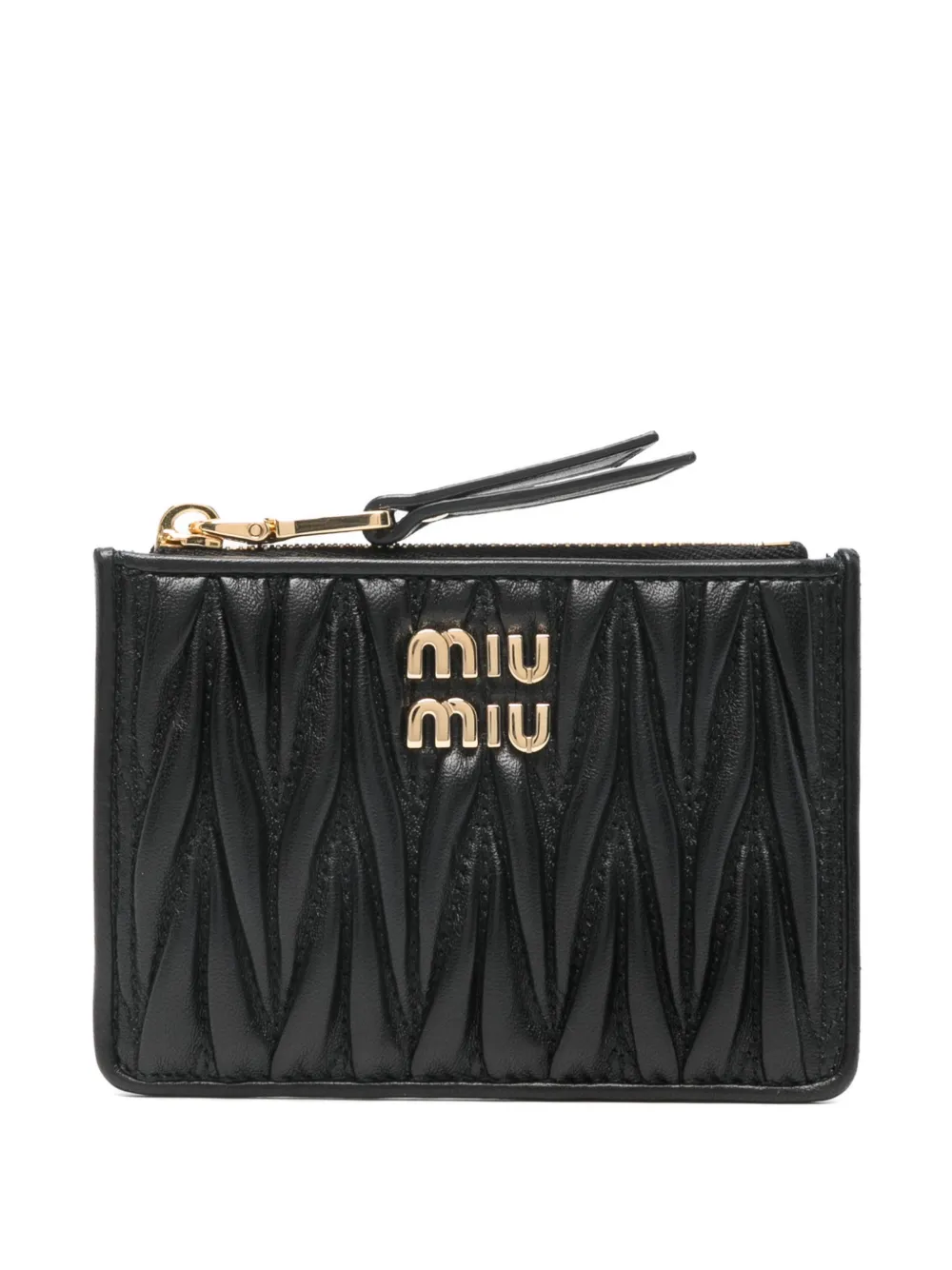Miu Miu logo-detail wallet - Nero