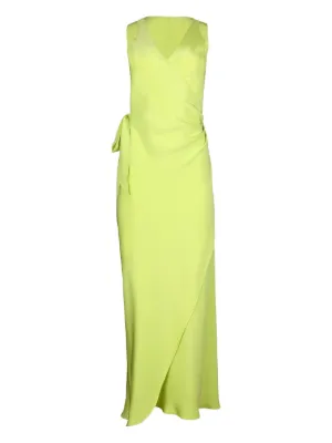 v-neck crepe mermaid bridesmaid dress Halter Crepe Wedding Dress with V-Neck and Open Back – MN103 – Viniodress