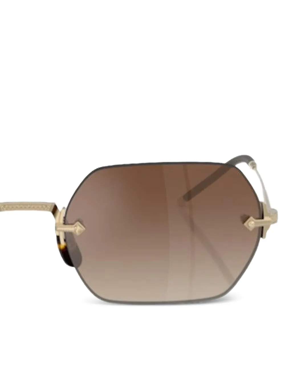 Oliver Peoples TK-13 zonnebril met geometrisch montuur - Bruin