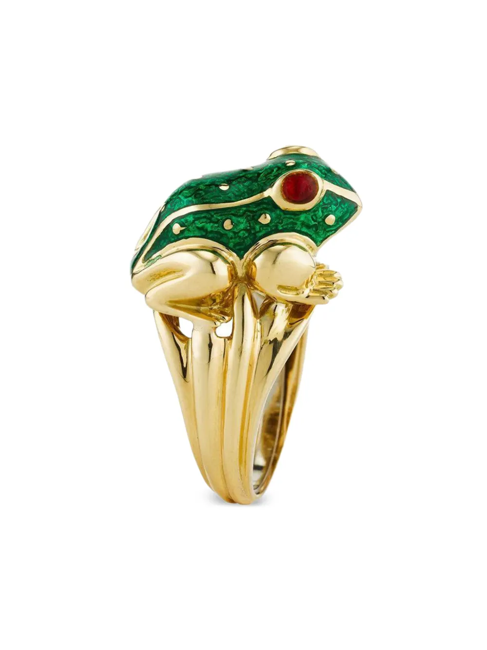 David Webb 18K yellow gold Frog ruby ring | Gold | Image 1