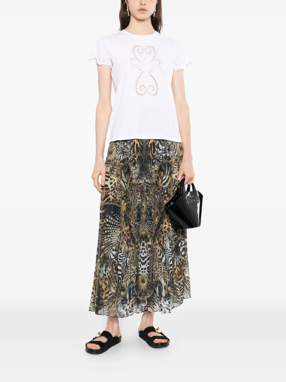 Camilla All About That Lace slim-fit T-shirt Wit