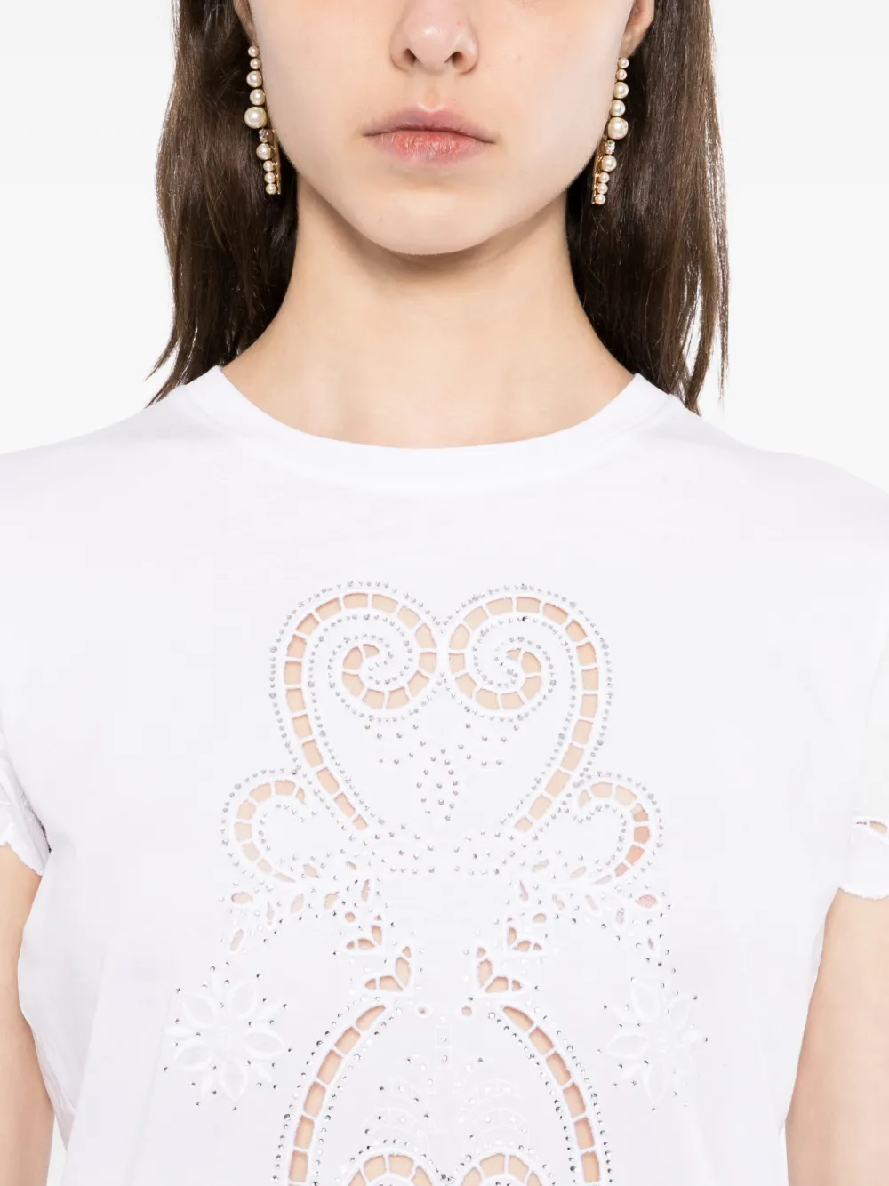 Camilla All About That Lace slim-fit T-shirt Wit