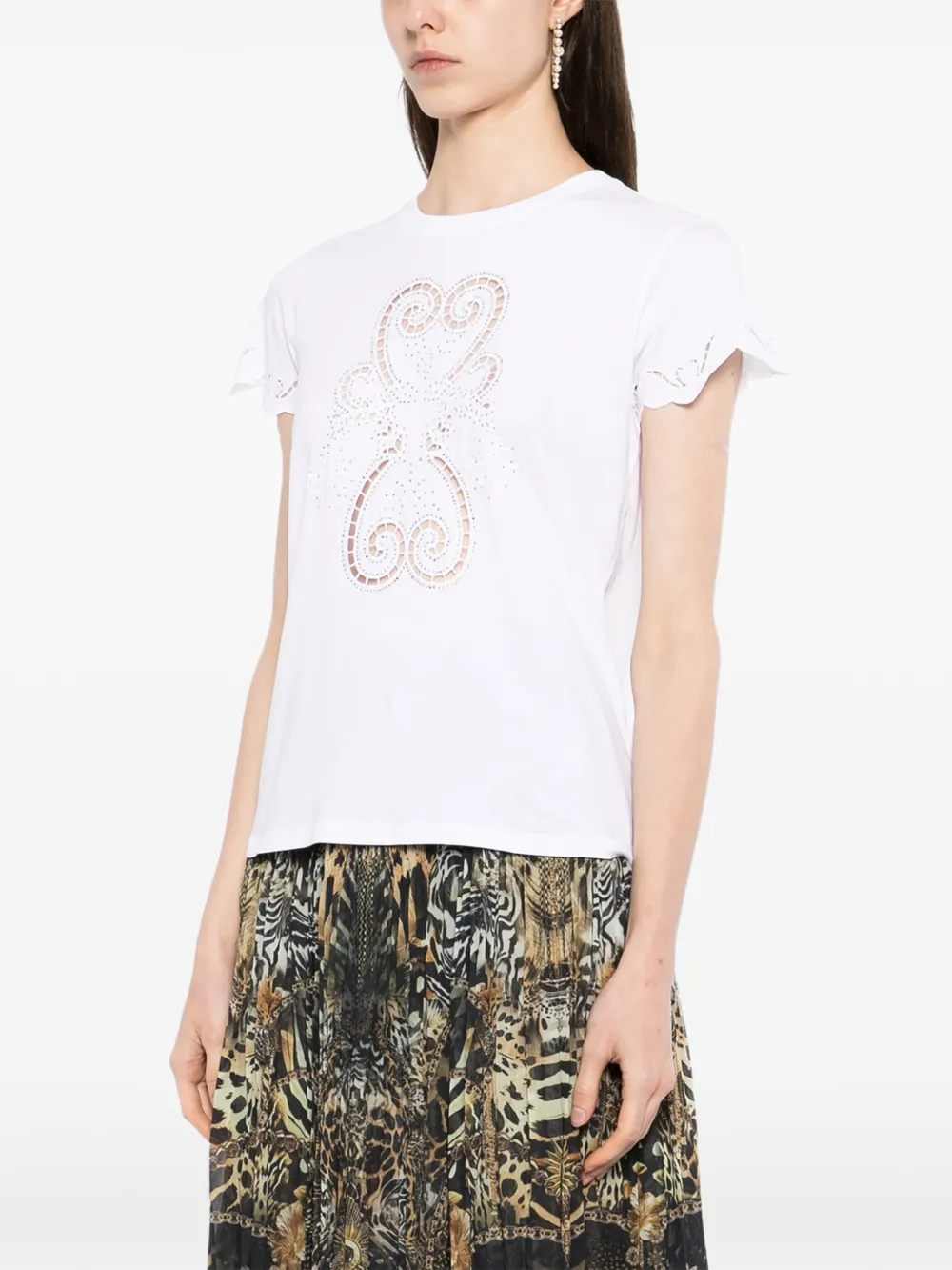Camilla All About That Lace slim-fit T-shirt Wit