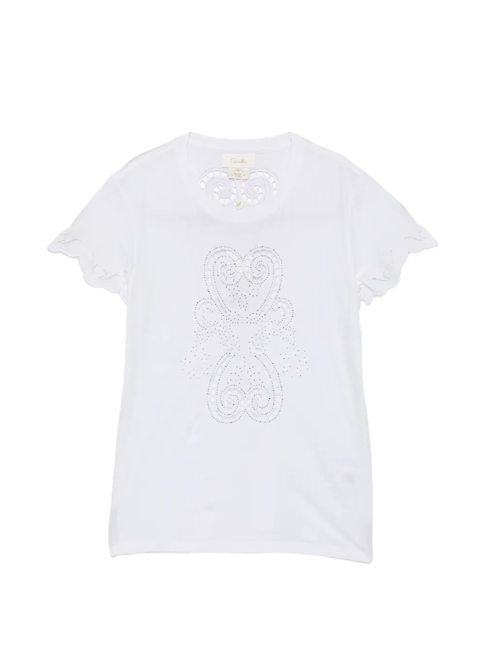 Camilla All About That Lace slim-fit T-shirt - Bianco
