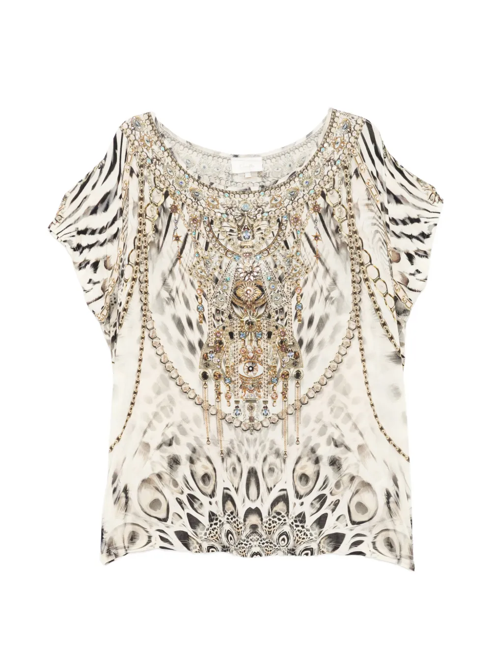 Camilla Lady Lionheart loose-fit T-shirt - Toni neutri