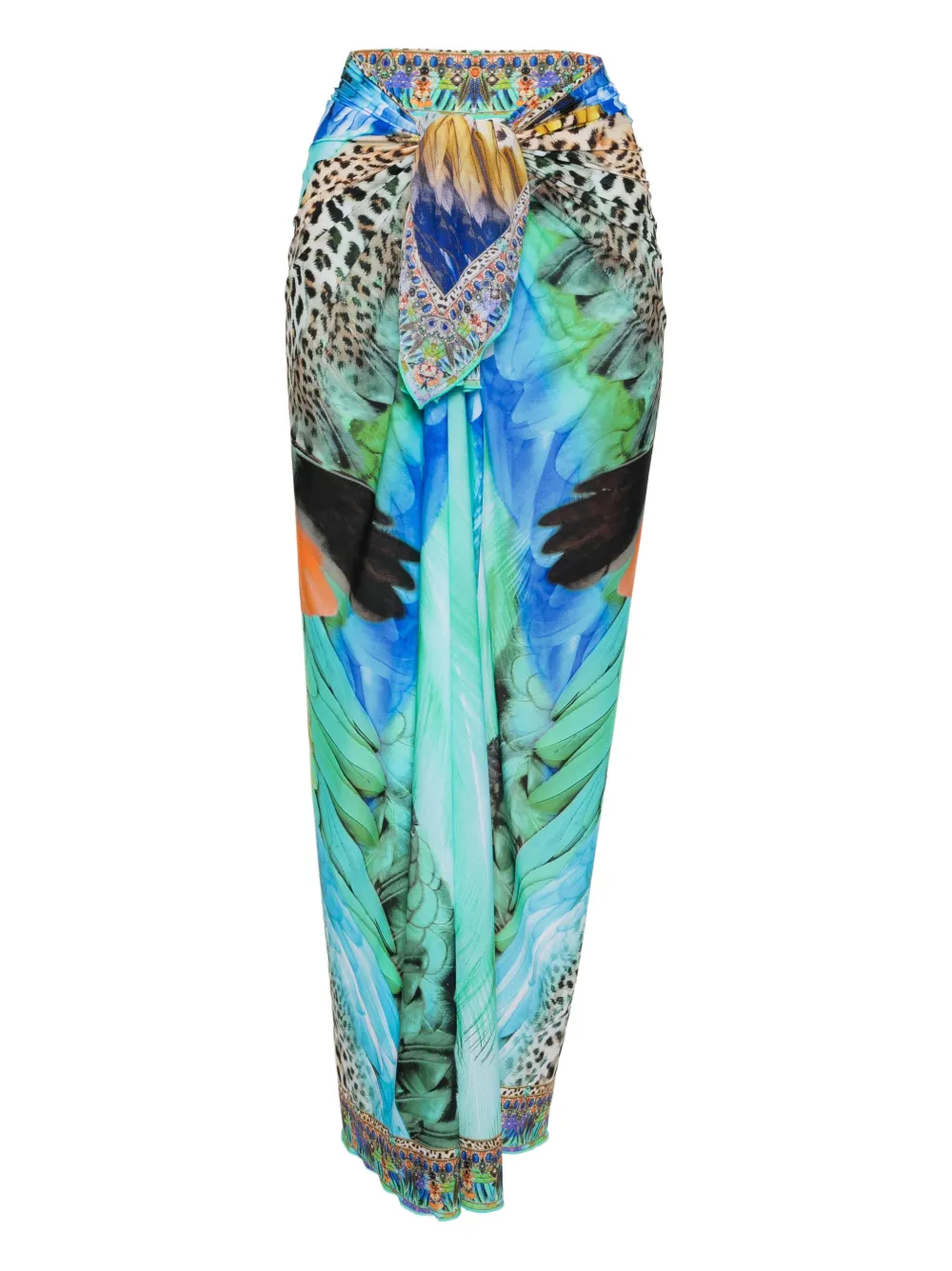 Camilla graphic-print skirt - Blu