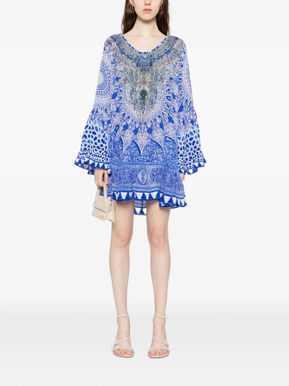 Camilla frill dress - Blu