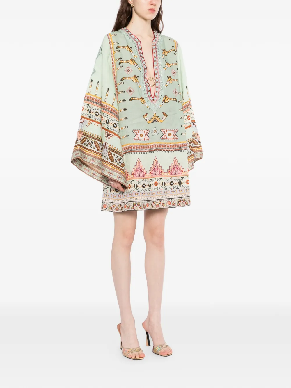 Camilla Legend Has It tuniek met diepe V-hals Groen