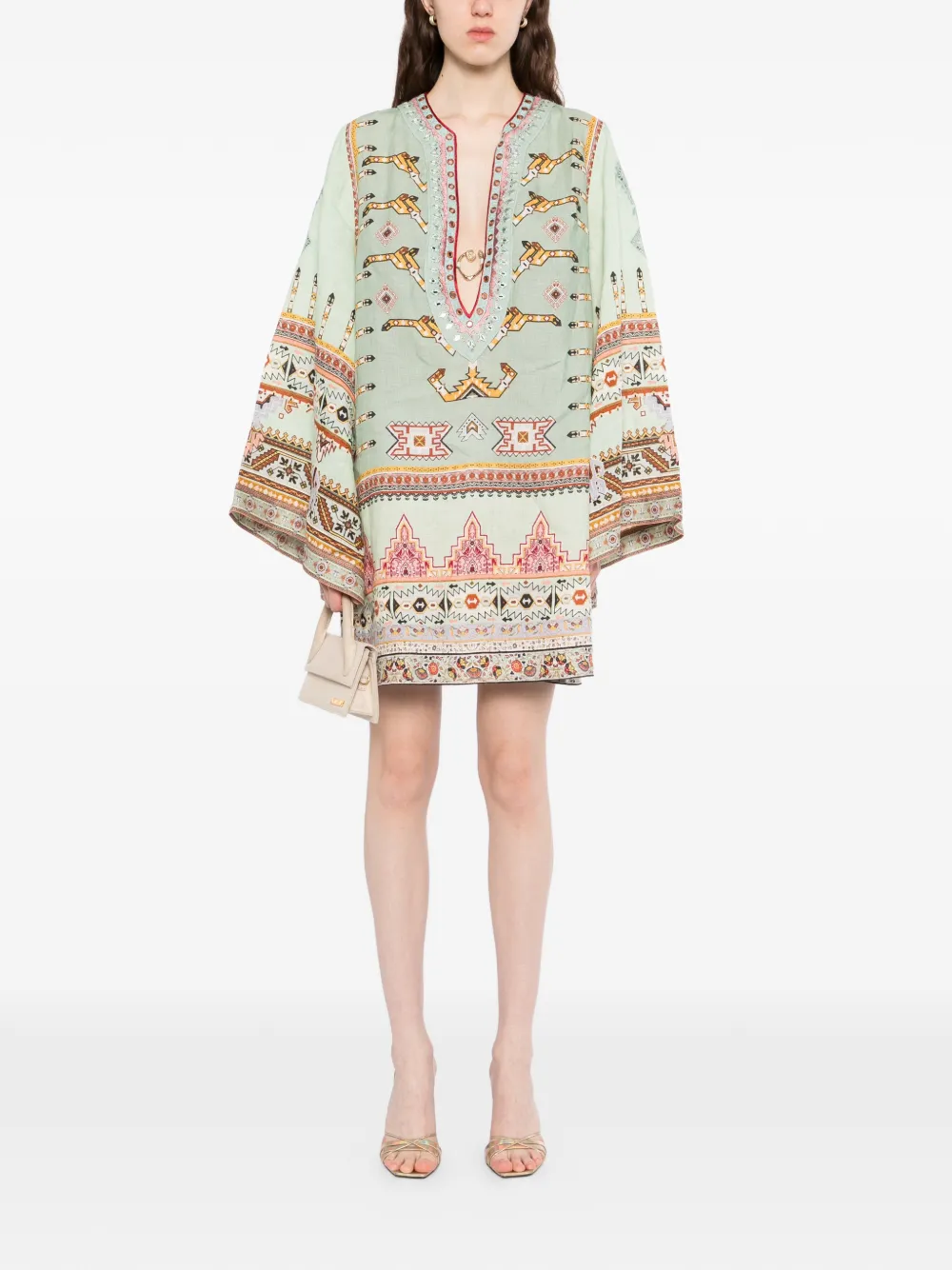 Camilla Legend Has It tuniek met diepe V-hals Groen
