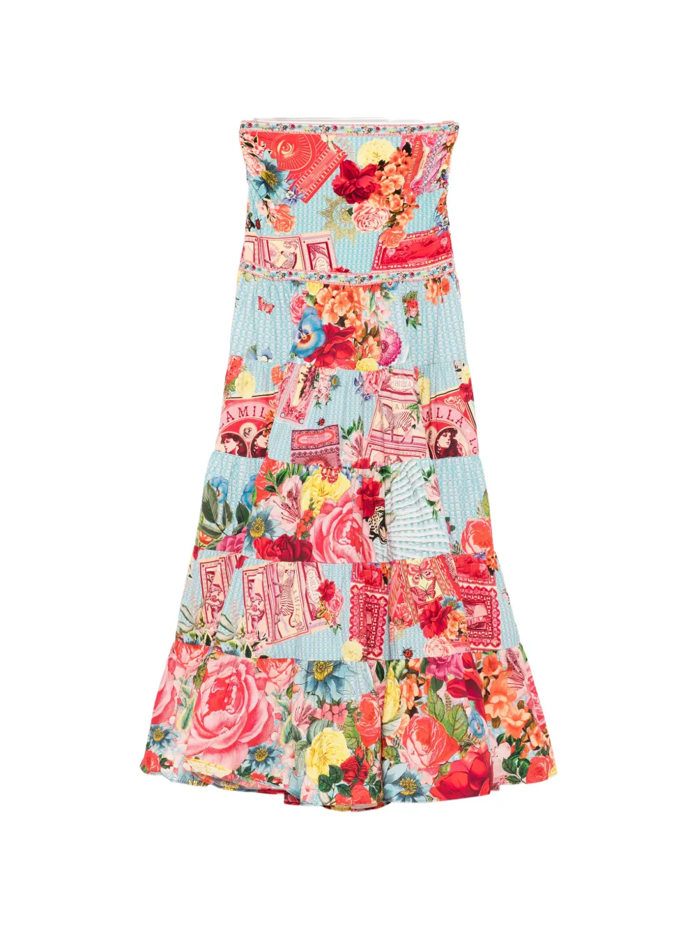 Camilla Papers And Curious Capers tiered skirt - Blu