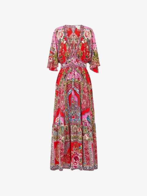 Camilla Heirloom Empire hem ruffle waisted maxi dress