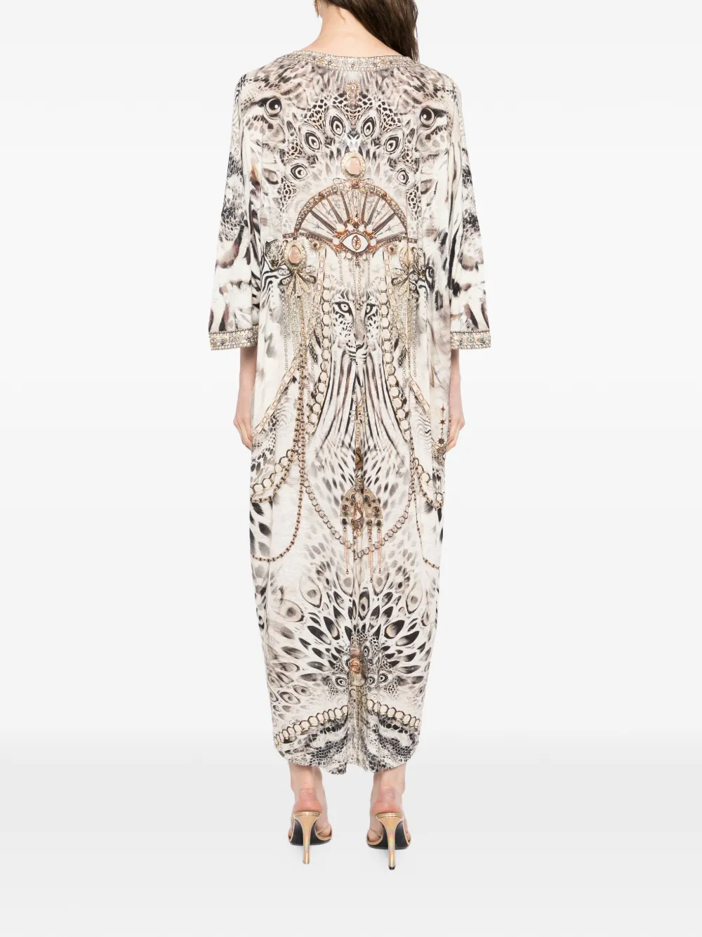 Camilla Lady Lionheart maxi-jurk Beige