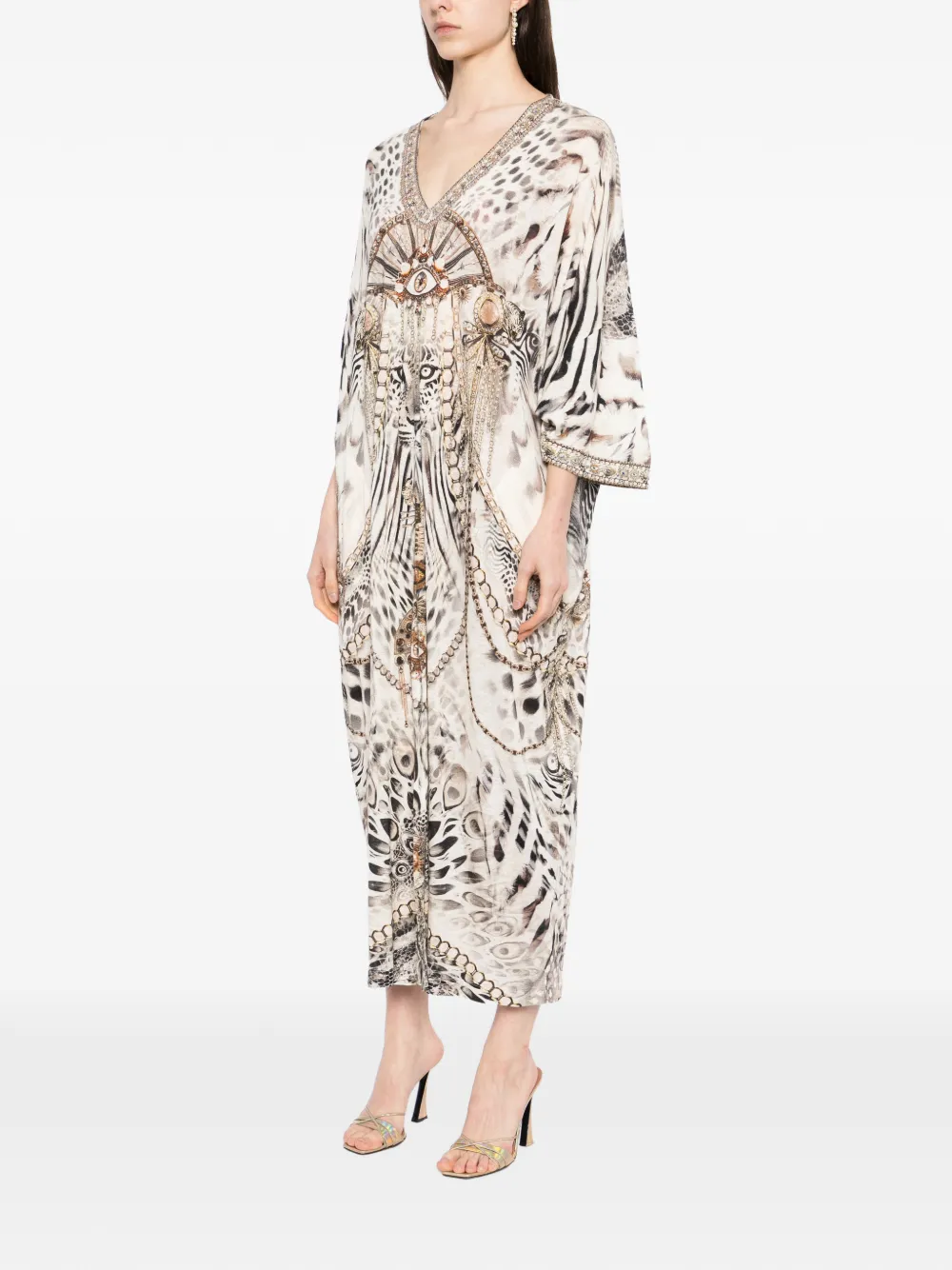 Camilla Lady Lionheart maxi-jurk Beige