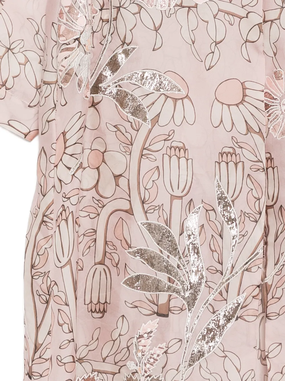  Biyan Floral-print Coat - Pink 
