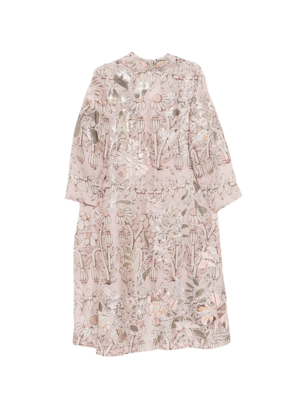 Floral-Print Coat