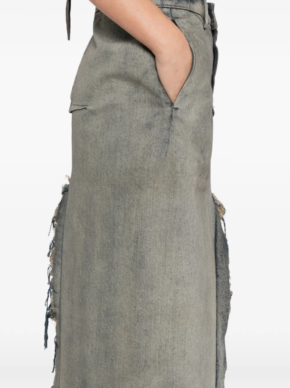 Rick Owens Sliced denim rok Blauw