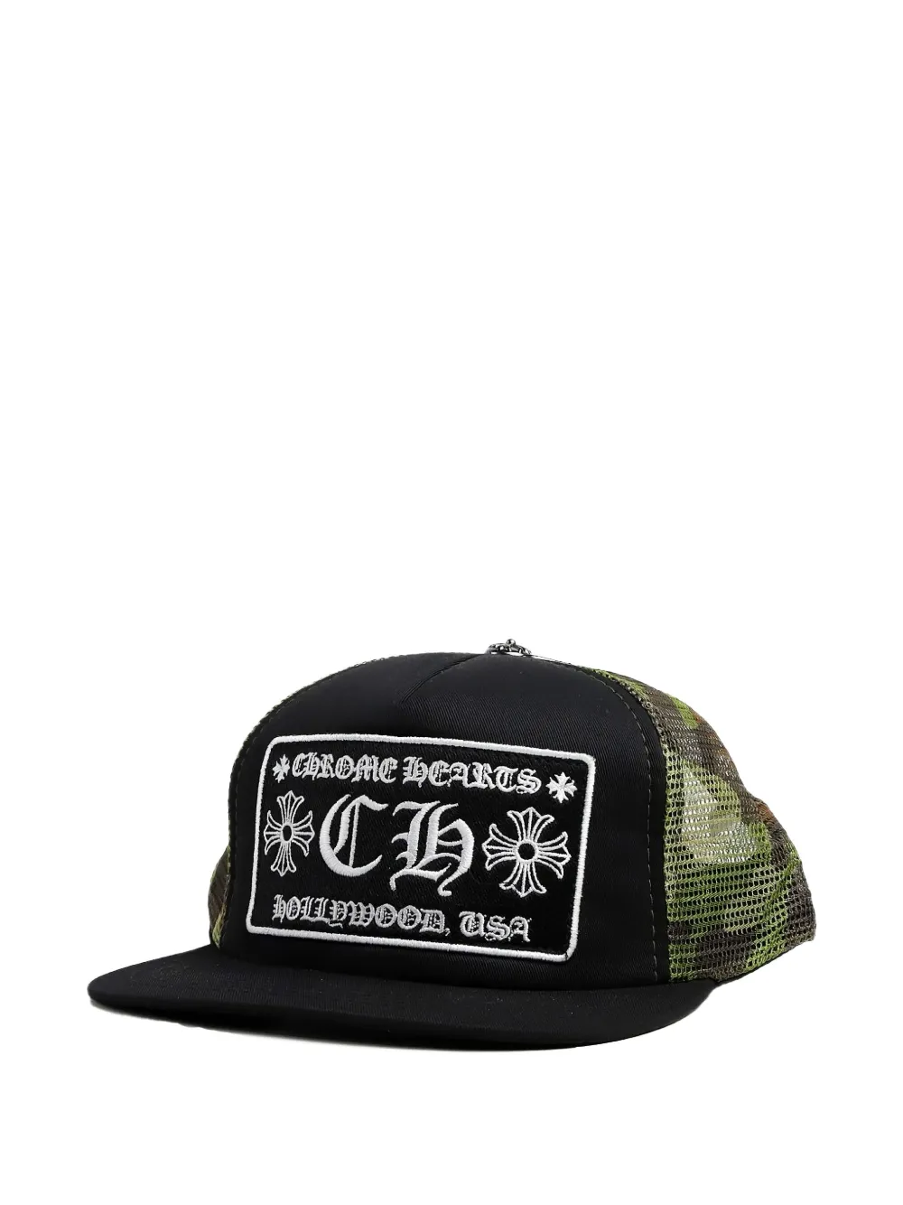 Chrome Hearts Honkbalpet met geborduurd logo - Zwart