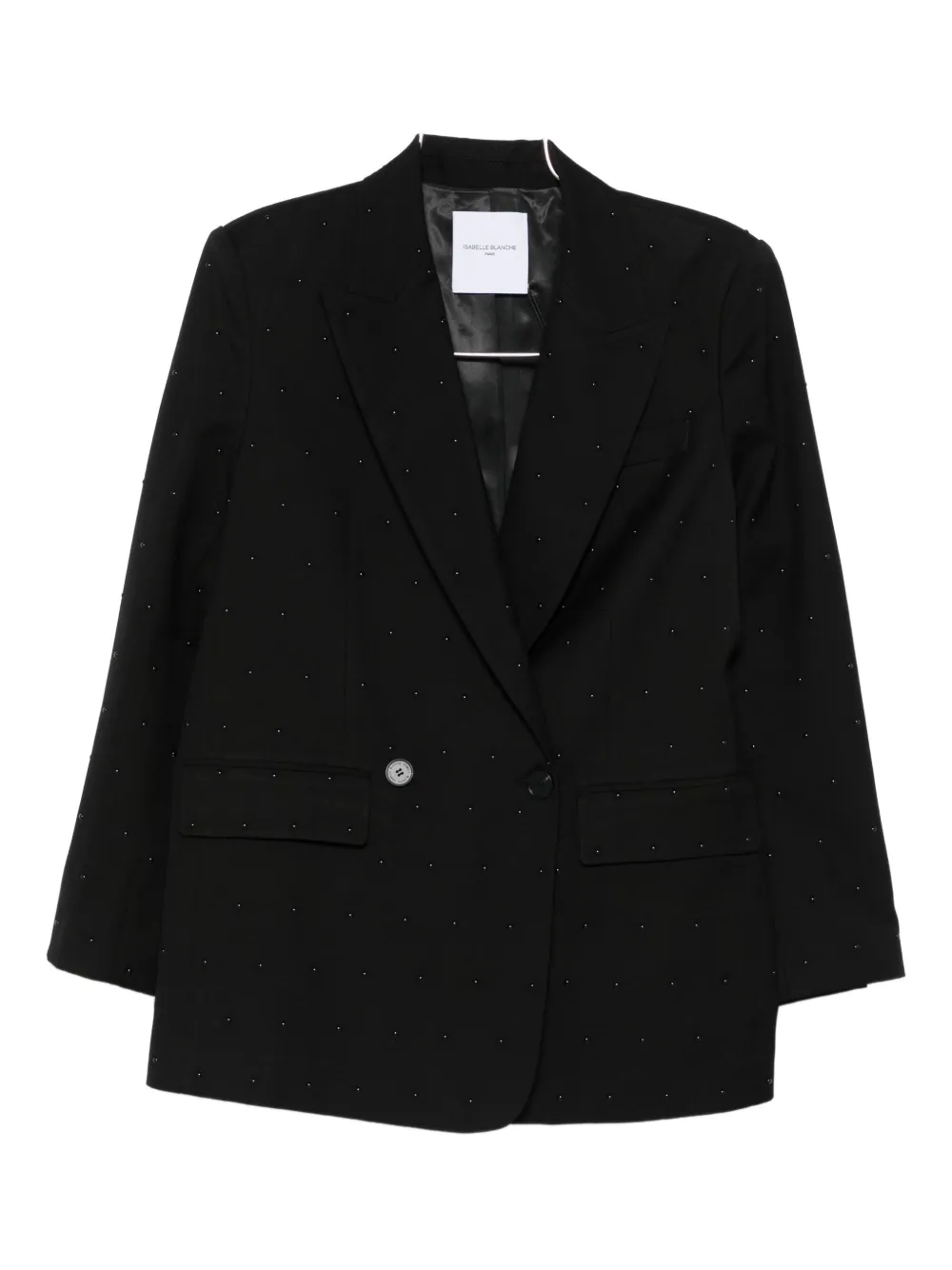 Isabelle Blanche Embellished Blazer In Black