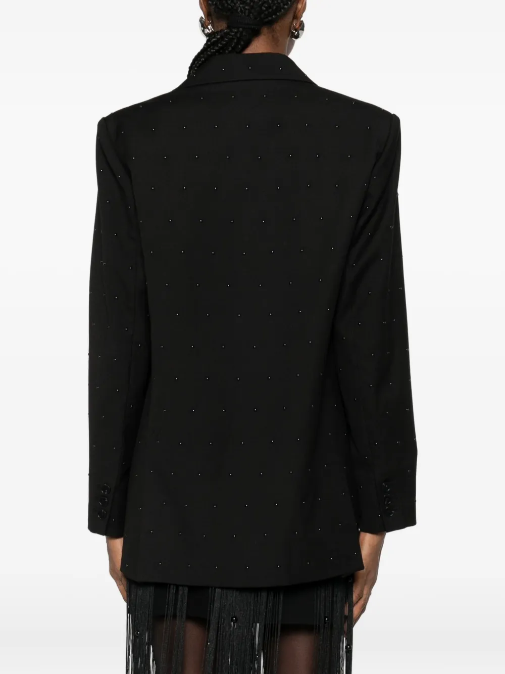 Isabelle Blanche Embellished Blazer In Black
