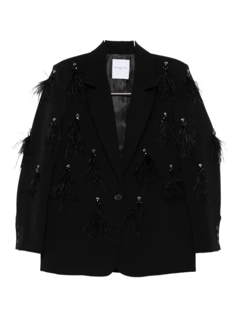 Isabelle Blanche feather-embellished blazer