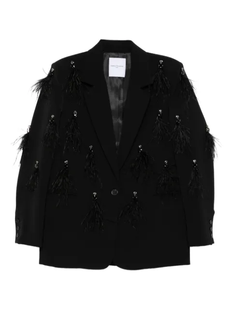 Isabelle Blanche feather-embellished blazer