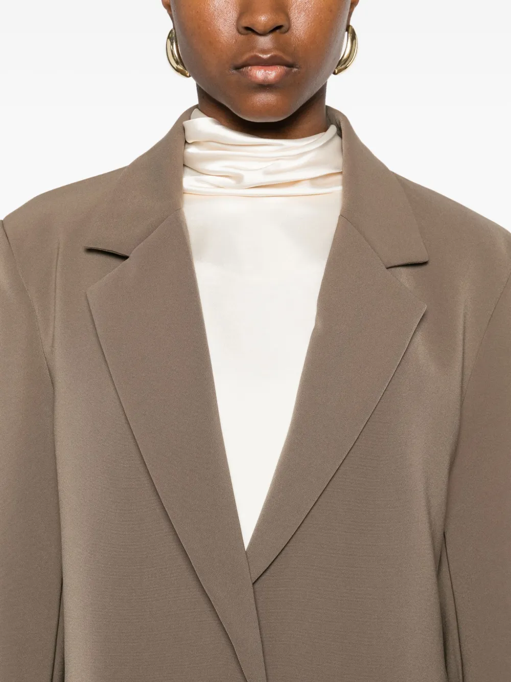 Isabelle Blanche Single-breasted Blazer In Brown