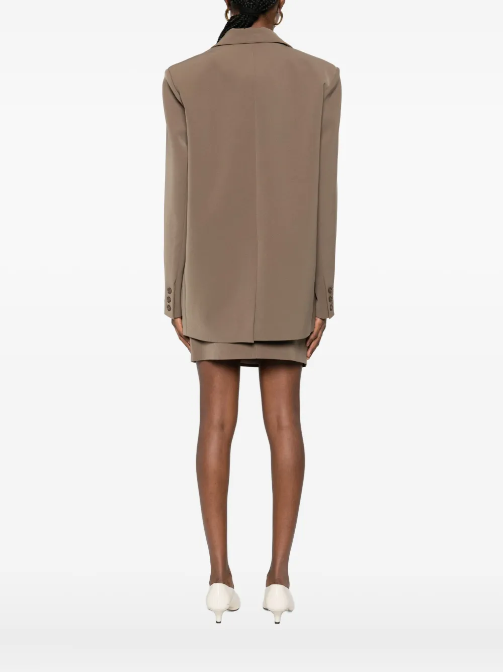 Isabelle Blanche Single-breasted Blazer In Brown