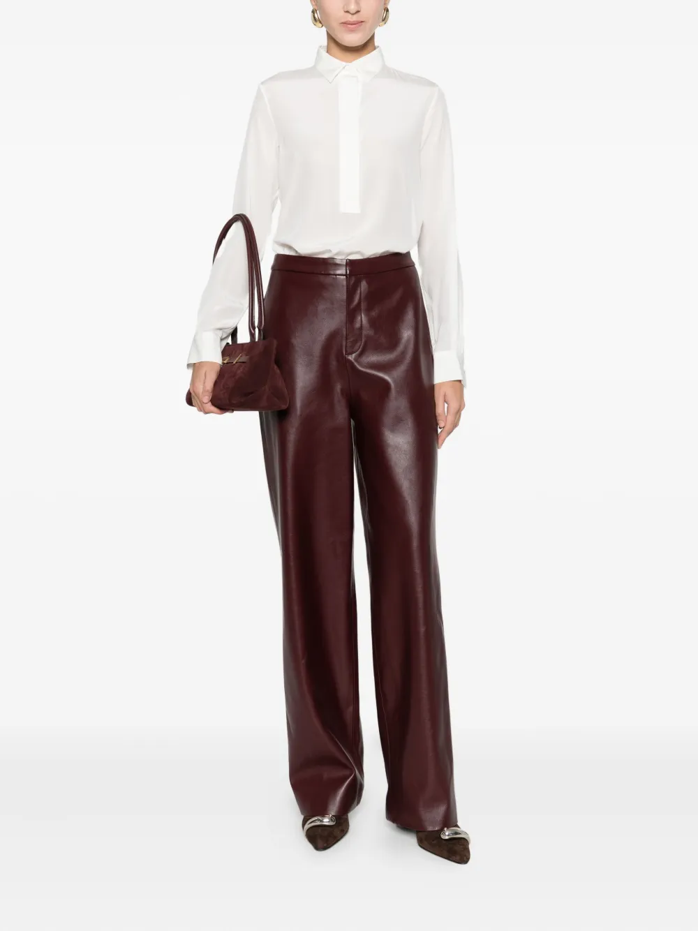 Isabelle Blanche high-waisted trousers - Rood