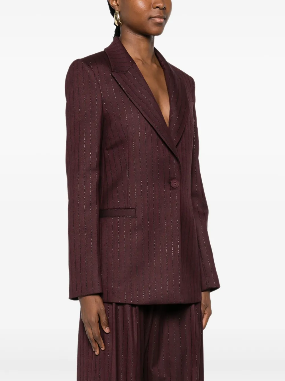 MAR DE MARGARITAS Blazer met krijtstreep Rood