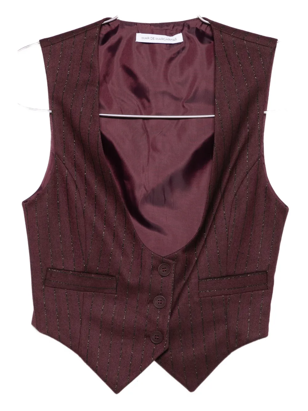 MAR DE MARGARITAS pinstripe-print waistcoat - Rosso