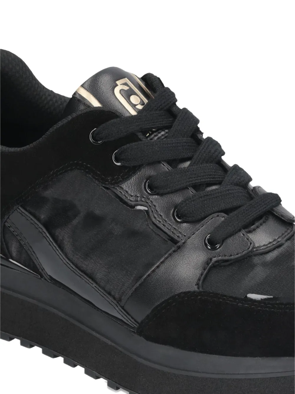 Liu •jo Maxi Wonder 91 Lace-up Sneakers In Black