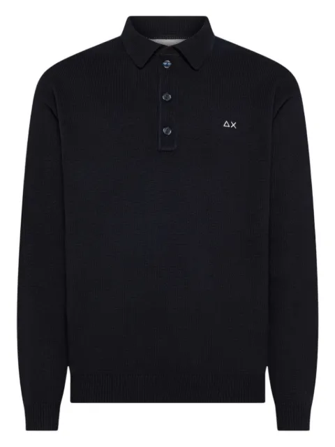 Sun68 button long-sleeve polo shirt