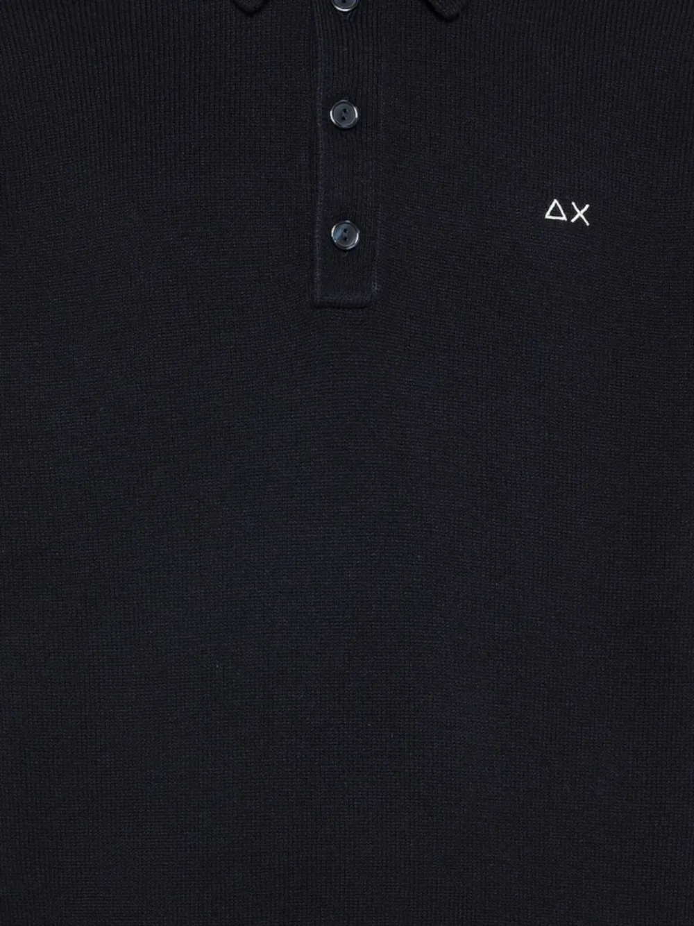 Sun68 button long-sleeve polo shirt - Blauw