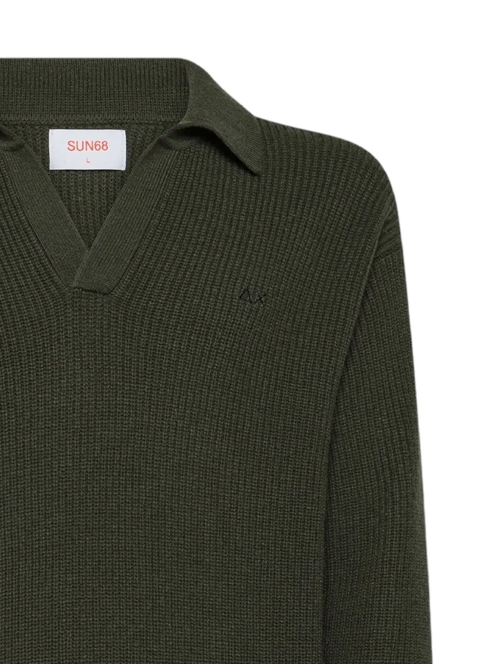 Sun68 polo-collar sweater - Groen