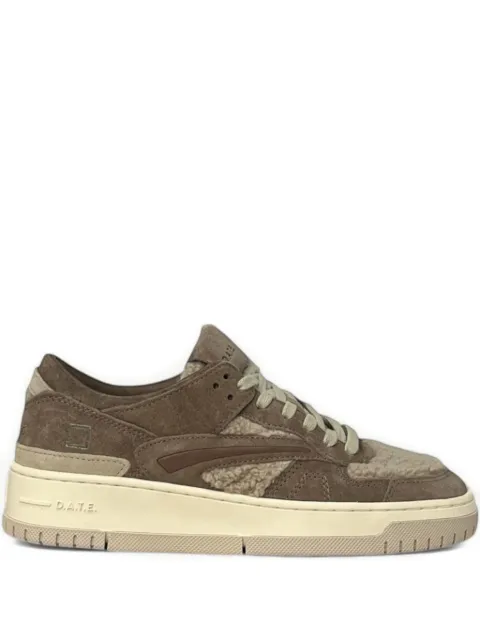 Date Torneo Teddy suede-detail sneakers