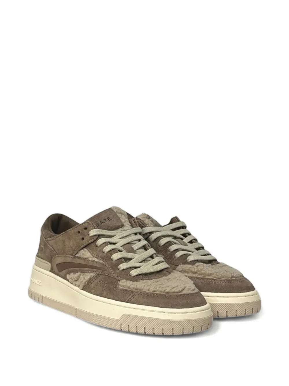 Date Torneo Teddy sneakers met suède detail Bruin